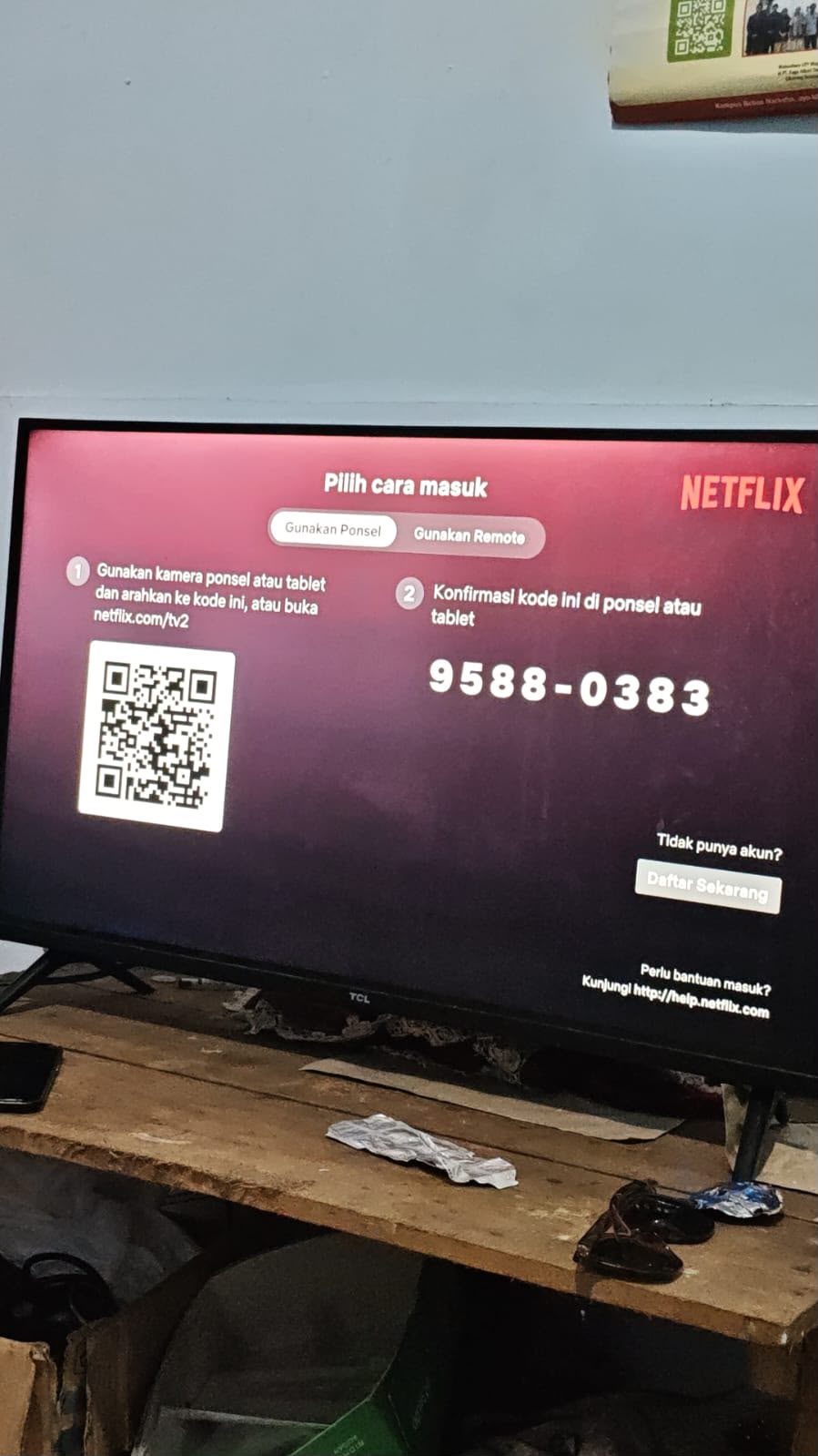 Login Smart TV